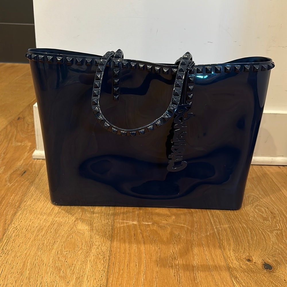 Navy blue jelly Carmen Sol large tote